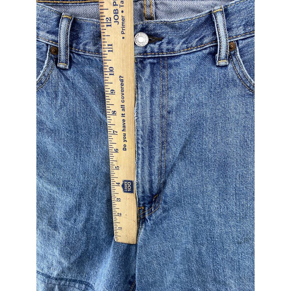 Levi’s 550 Denim Shorts W40 Relaxed Fit Blue Jean Cutoffs Vintage Style - Picture 9 of 10